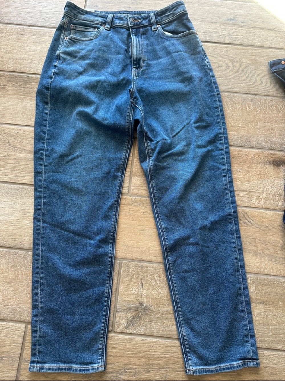 American Eagle Outfitters Dark Blue Wide Leg Jeans